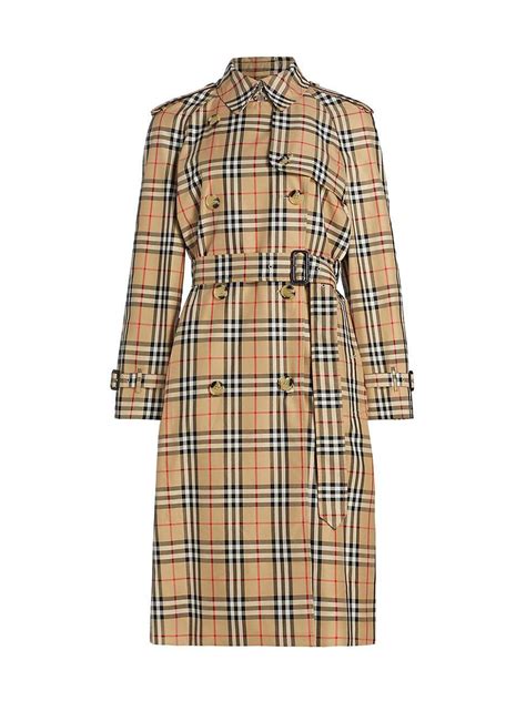 Burberry Harehope Check Trench Coat In Archive Beige Check